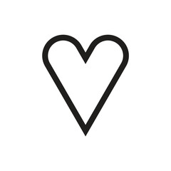 Love icon in flat style with background.