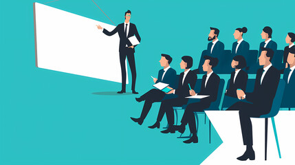 Obraz premium Business training web banner vector image