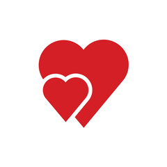 Heart icon in trendy flat design.