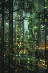 Cutting edge financial analytics platform with immersive visual data, minimal illustration style, suitable for tech conference showcases.