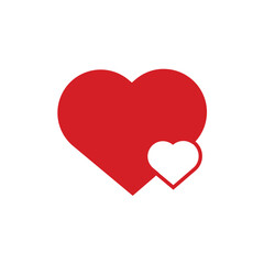 Heart icon in trendy flat design.
