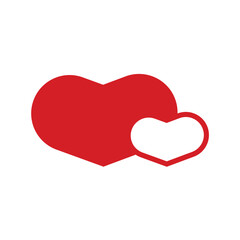 Heart icon in trendy flat design.