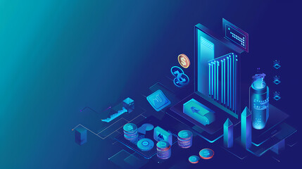 Financial innovation online banking wealth vector image