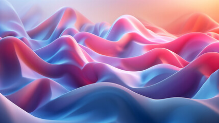 Obraz premium abstract background with colorful 3d waves, wallpaper, business background 
