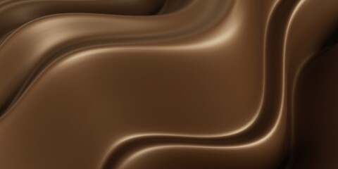 Hot chocolate waves texture. Tasty delicious liquid hot cocoa lava background