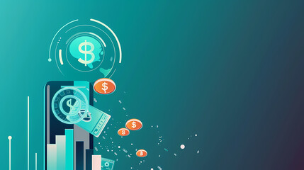 Obraz premium Financial innovation online banking wealth vector image