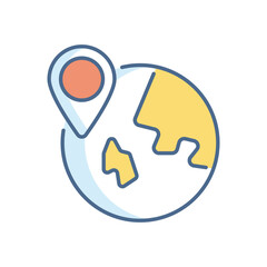 Pin Location vector icon