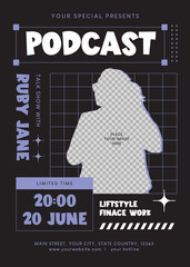 Obraz premium Podcast Live Flyer