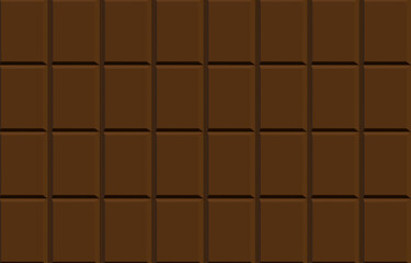 Chocolate bar 3D seamless pattern.Chocolate repeat pattern.Brown background vector graphic wallpaper.