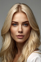 Naklejka premium close up portrait of a woman beautiful makeup portrait of a woman