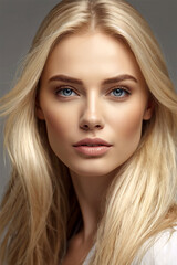Fototapeta premium close up portrait of a woman beautiful makeup portrait of a woman