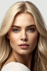 Naklejka premium close up portrait of a woman beautiful makeup portrait of a woman