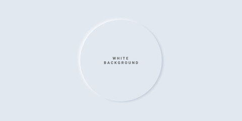 abstract background modern circle geometric with neumorphism white background. vector illustration. copy space for text. 