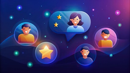 Vector of feedback concept with speech bubbles and customer reviews