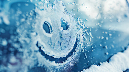 Snow background. Texture of wet snow with a cheerful s