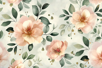 Minimalistic pattern of flowers. Floral and natural pattern featuring flowers on a white background...