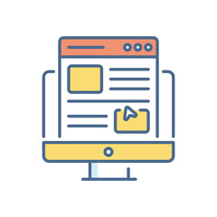 Online Ad vector icon