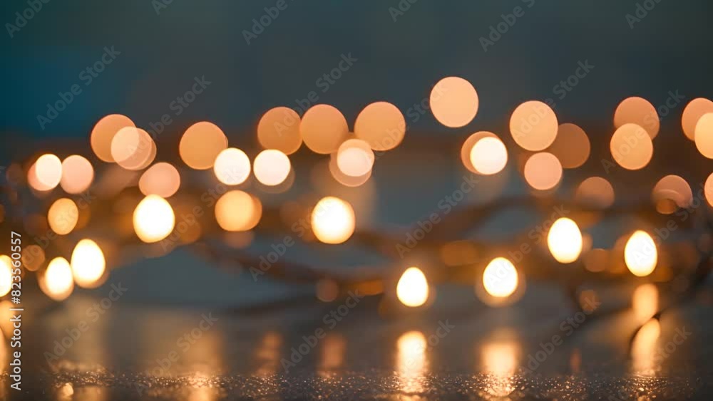 Poster assorted lights illuminating a table generative ai