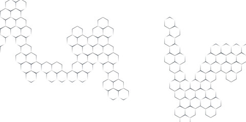 Abstract background with lines. Modern simple style hexagonal graphic concept. Background with hexagons.