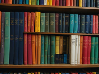 old books in a library, many books in library