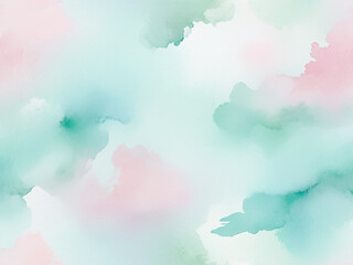 Fototapeta premium Soft Pink and Green Watercolor Background