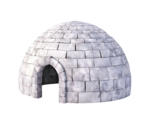 Igloo on transparent background