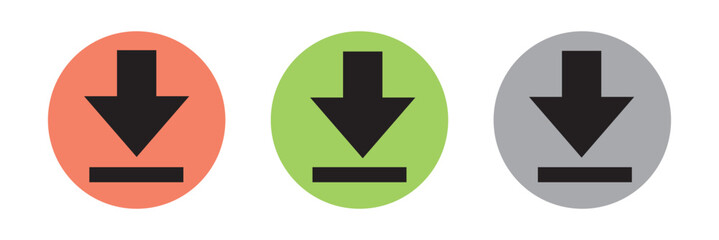 Download icon set. Software download icon . Web icon set . Icons collection. Vector illustration.12