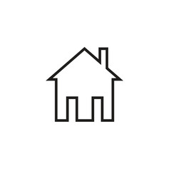 Home icon. in trendy flat style isolated on grey background.