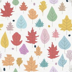 Fototapeta premium seamless pattern with autumn leaves