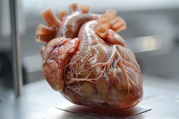 human model heart 3D printed
