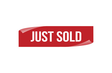 Red banner just sold on white background.