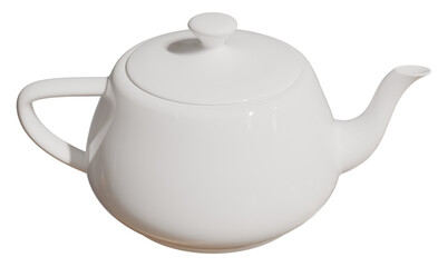 Classic TeaPot 3D rendering isolated white