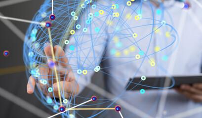 conference Digital Network and data concept 3d