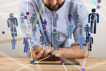 Business intelligence analyst dashboard on virtual