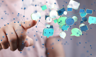 communication speak bubble digital concept
