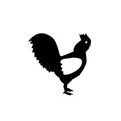 Hen black icone silhouette vector on a white background .Chicken silhouette. Bird element illustration