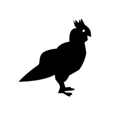 Hen black icone silhouette vector on a white background .Chicken silhouette. Bird element illustration