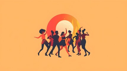 Modern Pop Vocal Workshop Logo: Young Adults Collaborating in a Vibrant Musical Sing Circle