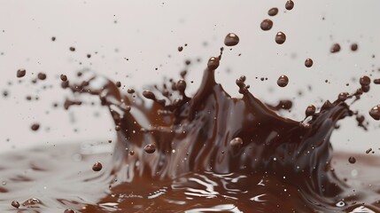 Chocolate Shake Bottle Captured in Splash: A Delightful Culinary Moment