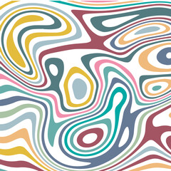 ABSTRACT ILLUSTRATION MARBLED TEXTURE LIQUIFY PSYCHEDELIC PASTEL SOFT COLORFUL DESIGN. OPTICAL ILLUSION BACKGROUND VECTOR DESIGN