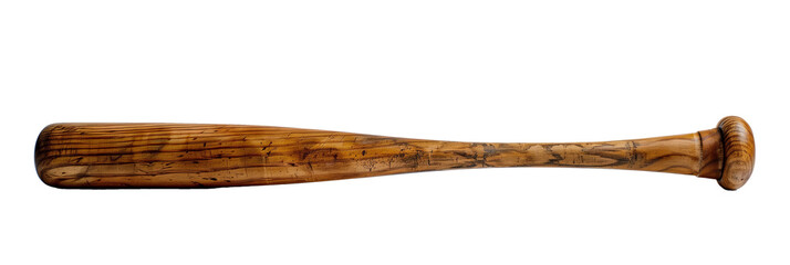 Wooden baseball bat isolated on transparent background