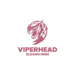 Viper head logo vector illustration