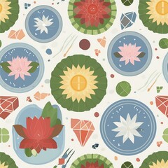 seamless pattern with flowers