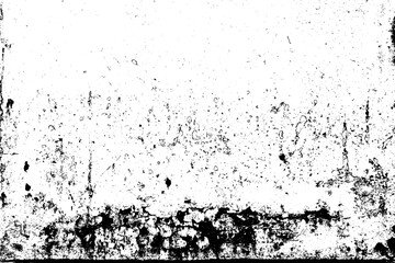Black and white grunge frame. Distress overlay texture border. Abstract surface dust and rough dirty wall background concept. Worn, torn, weathered effect. Vector illustration, EPS 10.	