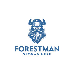 Forest man logo vector illustration