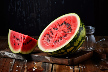 slice of watermelon generative ai