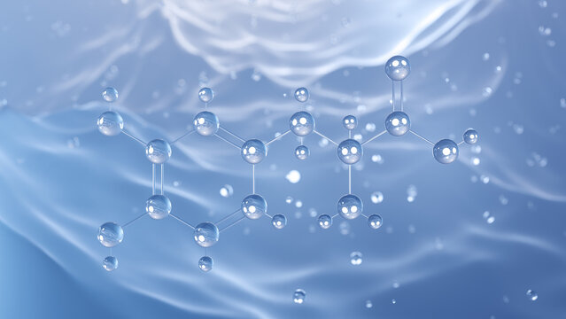 levodopa molecular structure, 3d model molecule, antiparkinsonian agents, structural chemical formula view from a microscope