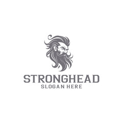 Zeus head logo vector illustration