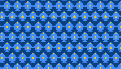 Minimal Geometric Seamless Patterns with Abstract Shapes in Modern Style