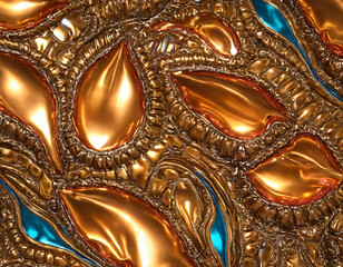 Fototapeta premium texture gold metals liquid abstract concept